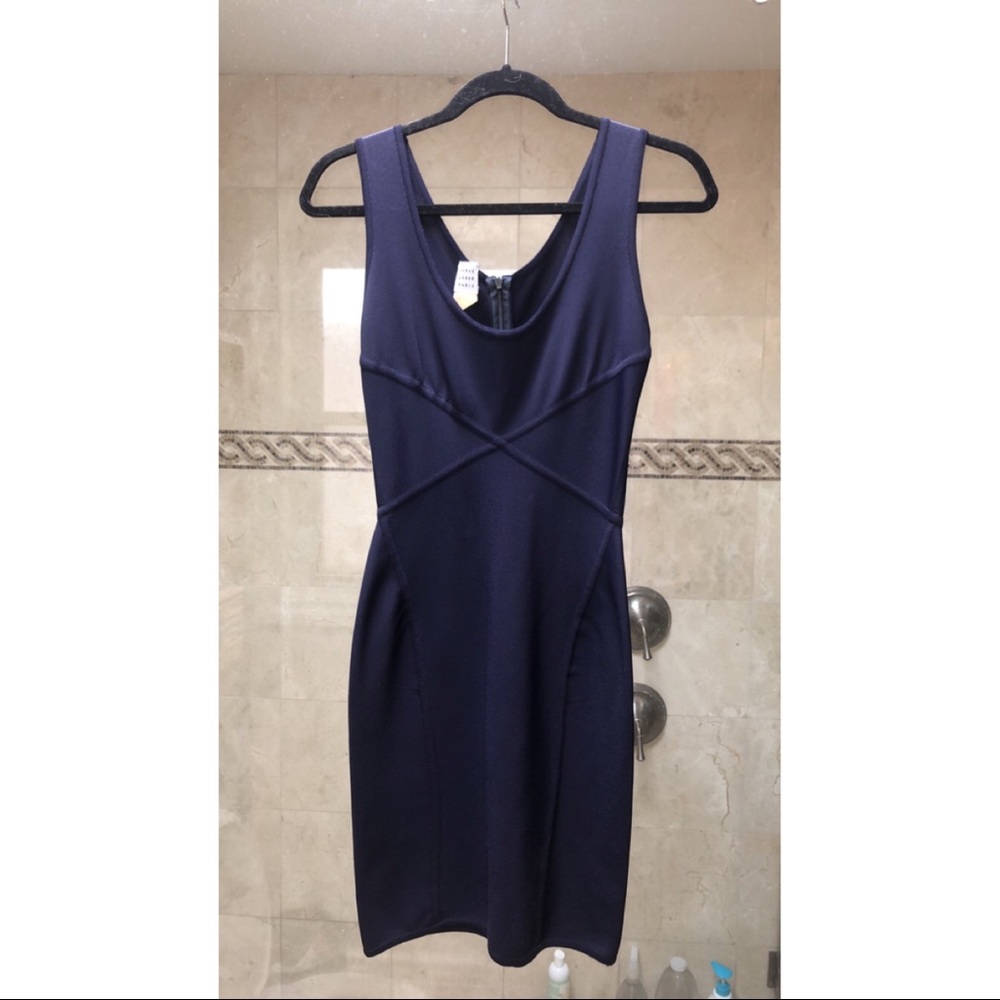 Authentic Herve Leger Navy Midi Dress